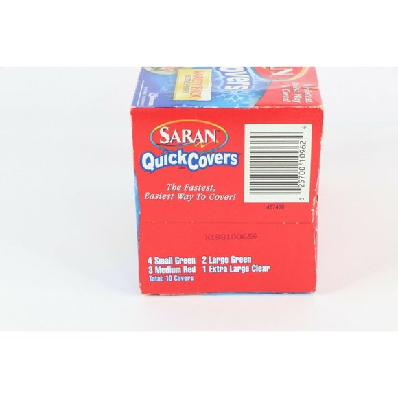 NOS Discontinued Saran Quick Covers Lids Variety Pack 10 Count Festive Prints - Picture 3 of 5